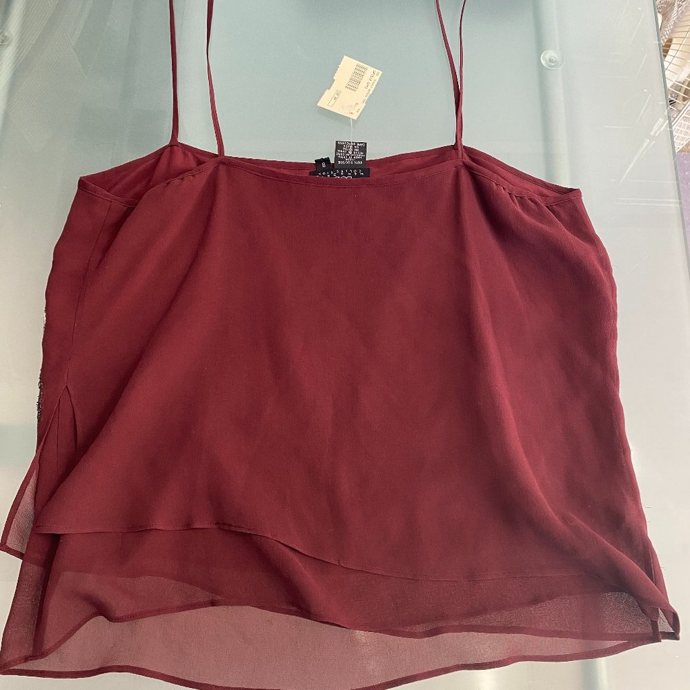 Burgundy Camisole Top NWT by BCBG - Picture 2 of 4
